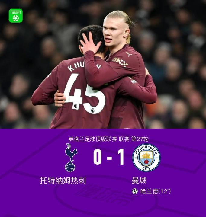 哈兰德成功零封热刺，门将赛后获得全场最佳的简单介绍